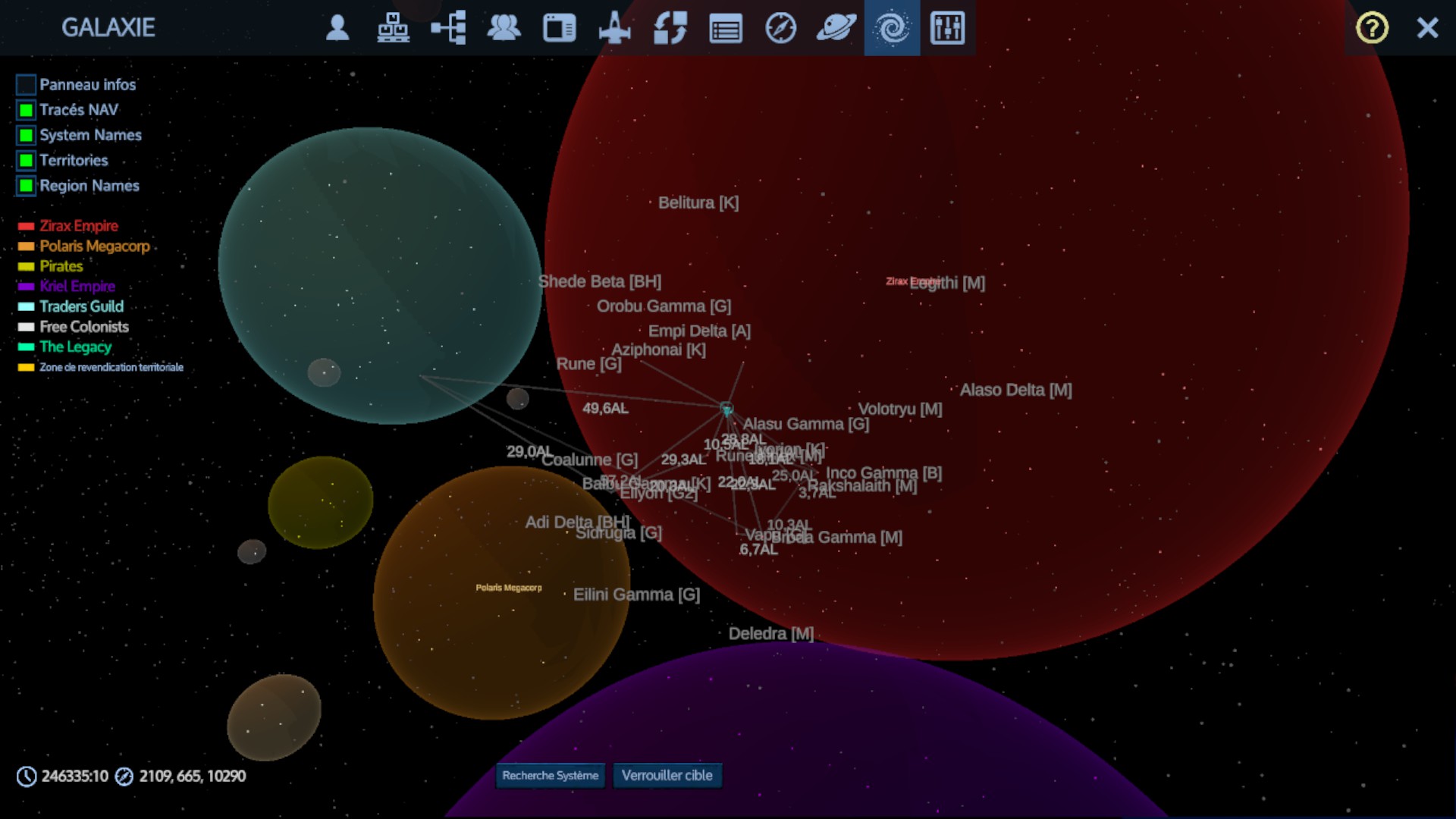 Voyager dans l'espace
